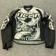 Icon Hooligan 2 Motorcycle Jacket Small Black White Skull Elbow Panels