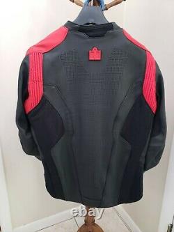 Icon Hypersport Leather Jacket, Red, Large, Used Like-New, Full D3O Armor