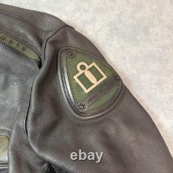 Icon Jacket Mens 4XL Black Leather Accelerant Motorcycle Padded Zip Pockets