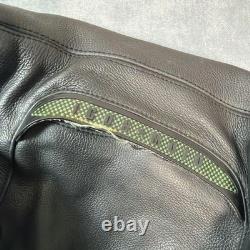 Icon Jacket Mens 4XL Black Leather Accelerant Motorcycle Padded Zip Pockets