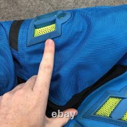 Icon Jacket Mens Large Blue Mesh Textile Motorcycle Riding Contra 2 Armor Padded
