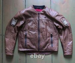 Icon Men's CHAPTER Brown Leather Motorcycle Jacket Limited 986/1000 Large