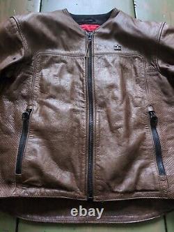 Icon Men's CHAPTER Brown Leather Motorcycle Jacket Limited 986/1000 Large