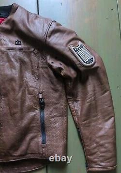 Icon Men's CHAPTER Brown Leather Motorcycle Jacket Limited 986/1000 Large