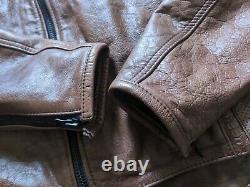 Icon Men's CHAPTER Brown Leather Motorcycle Jacket Limited 986/1000 Large