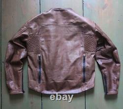 Icon Men's CHAPTER Brown Leather Motorcycle Jacket Limited 986/1000 Large