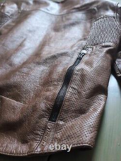 Icon Men's CHAPTER Brown Leather Motorcycle Jacket Limited 986/1000 Large