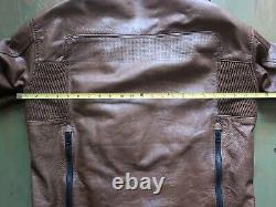 Icon Men's CHAPTER Brown Leather Motorcycle Jacket Limited 986/1000 Large