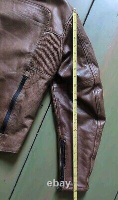 Icon Men's CHAPTER Brown Leather Motorcycle Jacket Limited 986/1000 Large