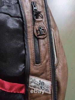 Icon Men's CHAPTER Brown Leather Motorcycle Jacket Limited 986/1000 Large