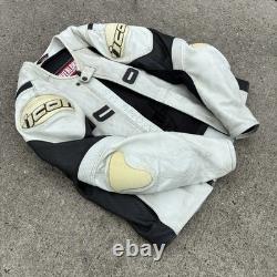 Icon Mens Leather Motorcycle Jacket Overlord Prime Hero 2XL Armored Patina Worn