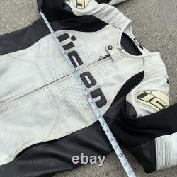 Icon Mens Leather Motorcycle Jacket Overlord Prime Hero 2XL Armored Patina Worn
