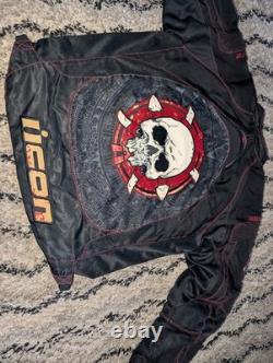 Icon Moto Motorcycle Biker Jacket Redeemer Skull Jacket XL Extra Large