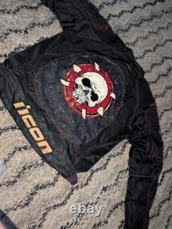 Icon Moto Motorcycle Biker Jacket Redeemer Skull Jacket XL Extra Large