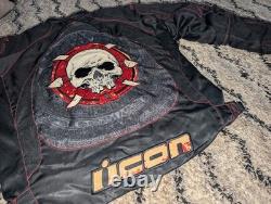 Icon Moto Motorcycle Biker Jacket Redeemer Skull Jacket XL Extra Large