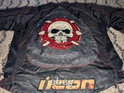 Icon Moto Motorcycle Biker Jacket Redeemer Skull Jacket XL Extra Large