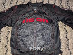 Icon Moto Motorcycle Biker Jacket Redeemer Skull Jacket XL Extra Large