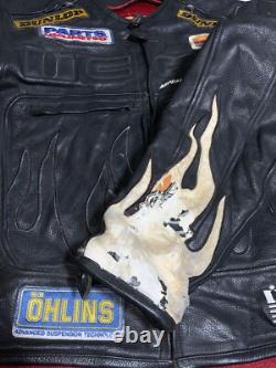 Icon Motorcycle Armored Leather Bomber Jacket Small Black Full Zip