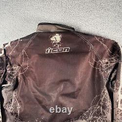 Icon Motorhead Jacket Mens XL Leather Asphalt Technologies Protective Pad Skull