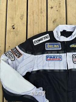 Icon Motorsports Motorcycle Racing Tarmac Jacket Coat Padded Armor Mens XL White