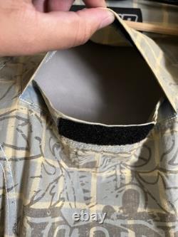 Icon Strongarm Denim Leather Padded Motorcycle Biker Jacket Size L