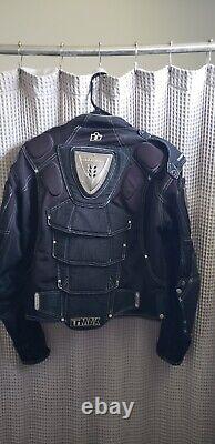 Icon TiMax Asphalt Technologies Black Motorcycle Racing Jacket Mens S Titanium