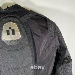 Icon TiMax Titanium Motorcycle Biker Jacket Armored Textile Mesh Black Mens Sz M