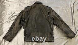 Incredible Vintage Leather Motorcycle Jacket Gorgeous Patina Medium