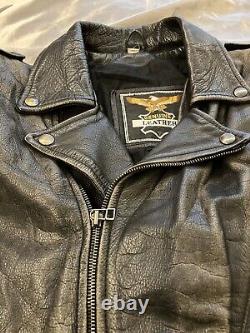 Incredible Vintage Leather Motorcycle Jacket Gorgeous Patina Medium
