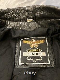 Incredible Vintage Leather Motorcycle Jacket Gorgeous Patina Medium