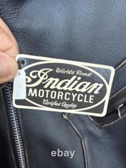 Indian Motorcycle Black Distressed Leather Jacket XL IM81-013 Canada