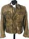 Indian Motorcycle Brown Leather Motorcycle Jacket US L