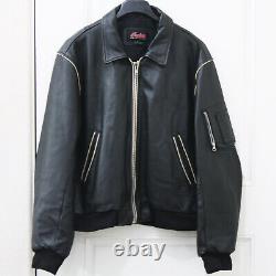 Indian Motorcycle Leather Men's Jacket Heavy Rare XL Black