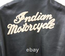 Indian Motorcycle Leather Men's Jacket Heavy Rare XL Black