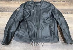 Indian Motorcycle Leather Riding Jacket Men's 2XL- Bomber ElbowithShoulder Pads