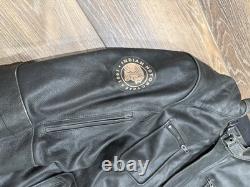Indian Motorcycle Leather Riding Jacket Men's 2XL- Bomber ElbowithShoulder Pads