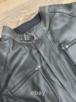 Indian Motorcycle Leather Riding Jacket Men's 2XL- Bomber ElbowithShoulder Pads