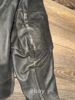 Indian Motorcycle Leather Riding Jacket Men's 2XL- Bomber ElbowithShoulder Pads