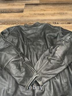 Indian Motorcycle Leather Riding Jacket Men's 2XL- Bomber ElbowithShoulder Pads