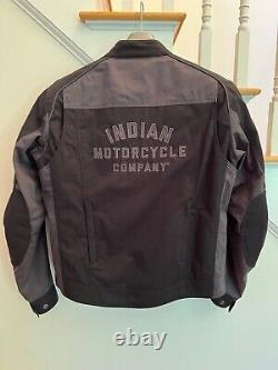 Indian Motorcycle Men's Textile Flint Jacket, Size Large, Removable vest liner