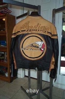 Indian Motorcycle Walter's Leather Jacket Mens Large