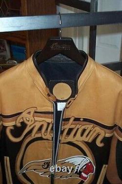 Indian Motorcycle Walter's Leather Jacket Mens Large