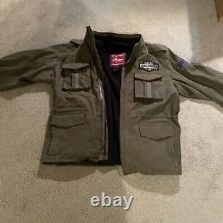 Indian motorcycle jacket mens 2XL. Military Jacket Look With Built In Vest