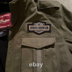 Indian motorcycle jacket mens 2XL. Military Jacket Look With Built In Vest