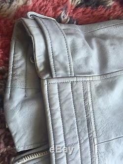 Iro Luiga Grey Lambskin Leather Moto Jacket 34 XS Intermix Shopbop
