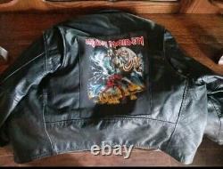 Iron Maiden Leather Jacket With Spiked Shoulders Made By X Element