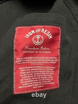 Iron and Resin Canvas Jacket Freedom Riders Black Mens Large