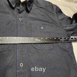 Iron and Resin Cruiser Jacket Men L READ Canvas Trucker Biker Huckberry Navy