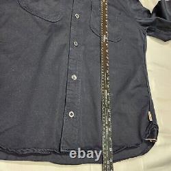 Iron and Resin Cruiser Jacket Men L READ Canvas Trucker Biker Huckberry Navy
