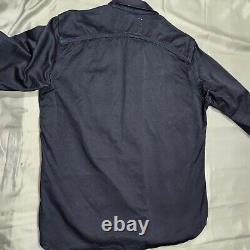 Iron and Resin Cruiser Jacket Men L READ Canvas Trucker Biker Huckberry Navy